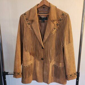 Cripple Creek Women's Fringe Beaded Embellished jacket